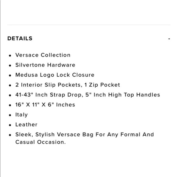 Versace Collection Leather Bag - Picture 4 of 8